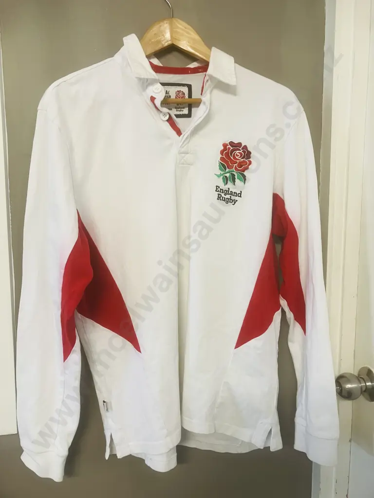 Vintage England Rugby Football Union Long Sleeve Playing Jersey. Size M - Official Licensed Product Image 1++