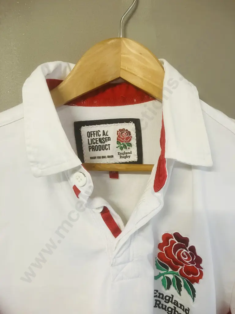 Vintage England Rugby Football Union Long Sleeve Playing Jersey. Size M - Official Licensed Product Image 1++