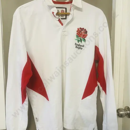 Vintage England Rugby Football Union Long Sleeve Playing Jersey. Size M - Official Licensed Product