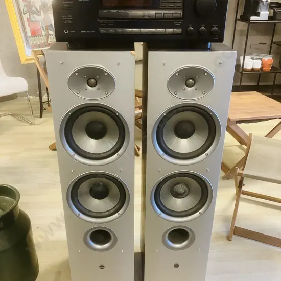 Onkyo TX-SV525 300W Audio Video Control Tuner Amplifier R1, Two Athena Audition Series AS FB 2B-1 Speakers. No Remote