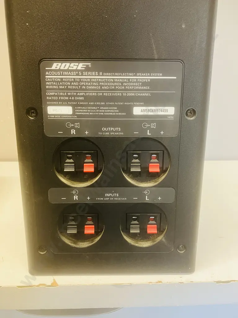 Bose Acousticmass 5 Series ll Direct Reflecting Speaker System – 10-200 Watts Per Channel At 4–8 ohms Image 1++