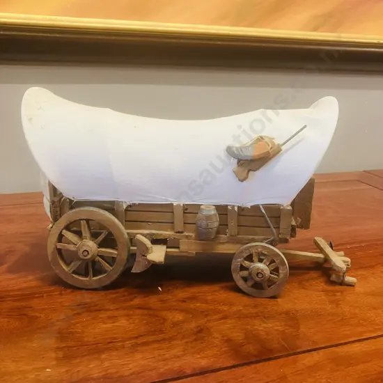 Western Folk Art Handmade 33cm Conestoga Covered Wagon