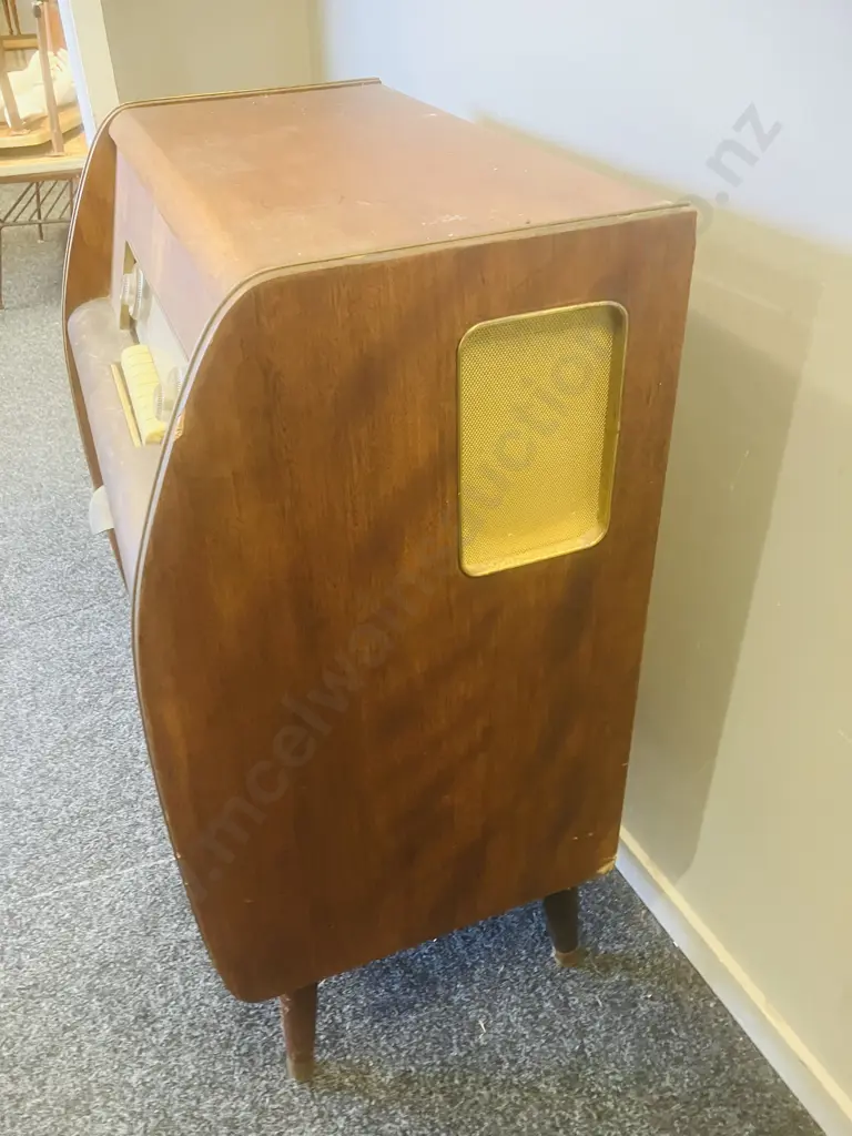 Pye Radiogram With Garrard RC 120 Mk ll Turntable (As Found) H84 W59 D39cm Image 1++