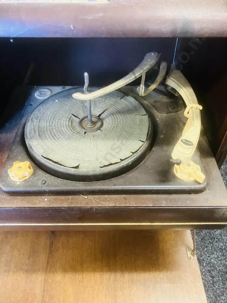 Pye Radiogram With Garrard RC 120 Mk ll Turntable (As Found) H84 W59 D39cm Image 1++