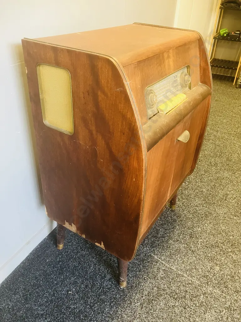 Pye Radiogram With Garrard RC 120 Mk ll Turntable (As Found) H84 W59 D39cm Image 1++