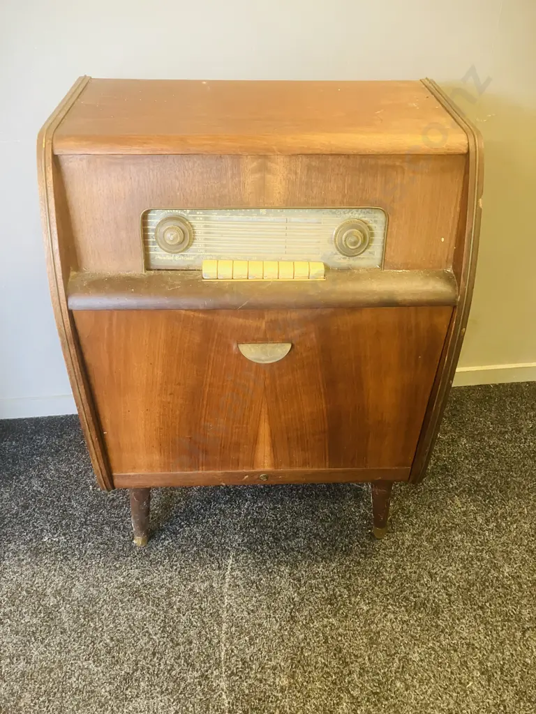 Pye Radiogram With Garrard RC 120 Mk ll Turntable (As Found) H84 W59 D39cm Image 1++