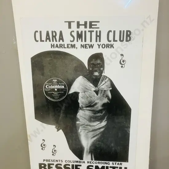 Vintage Poster Bessie Smith at The Clara Smith Club April 3, 1924