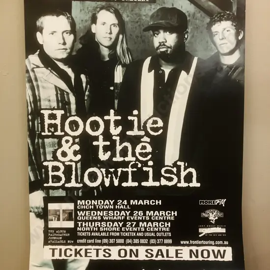 Vintage Hootie & The Blowfish Original New Zealand Tour Gig Poster