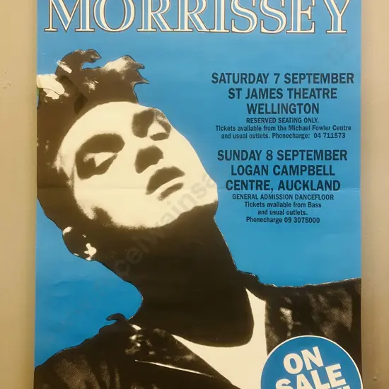 Vintage Morrissey Original New Zealand Tour Gig Poster