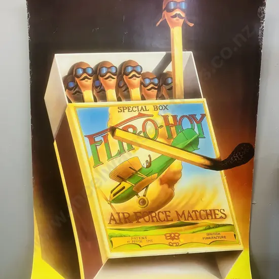 Vintage Flip-O-Hoy Air Force Matches Poster