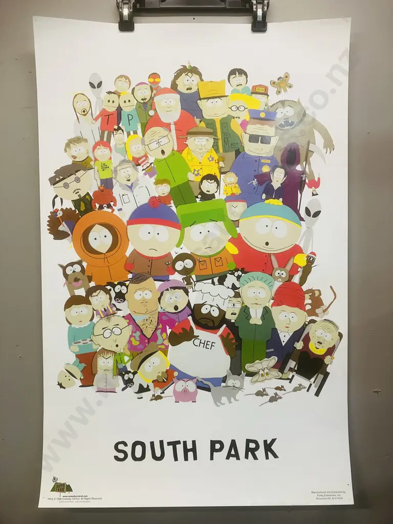 Vintage South Park Cast of Characters Poster Comedy Central 1998 Image 1++