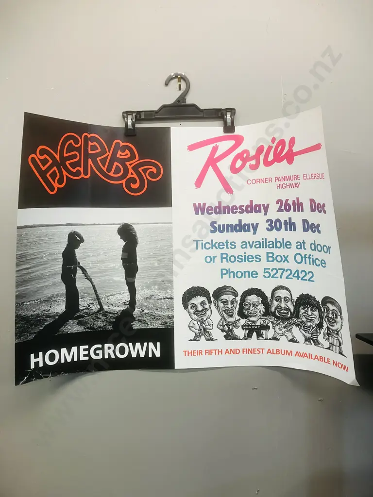 Vintage 1990s  Herbs Homegrown & Herbs In Concert Posters Image 1++