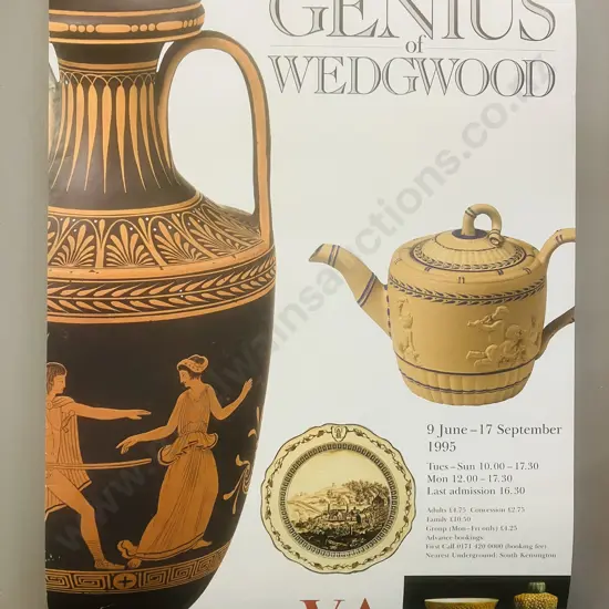 Large Original Vintage Exhibition Poster The Genus of Wedgwood Victoria & Albert Museum 1995