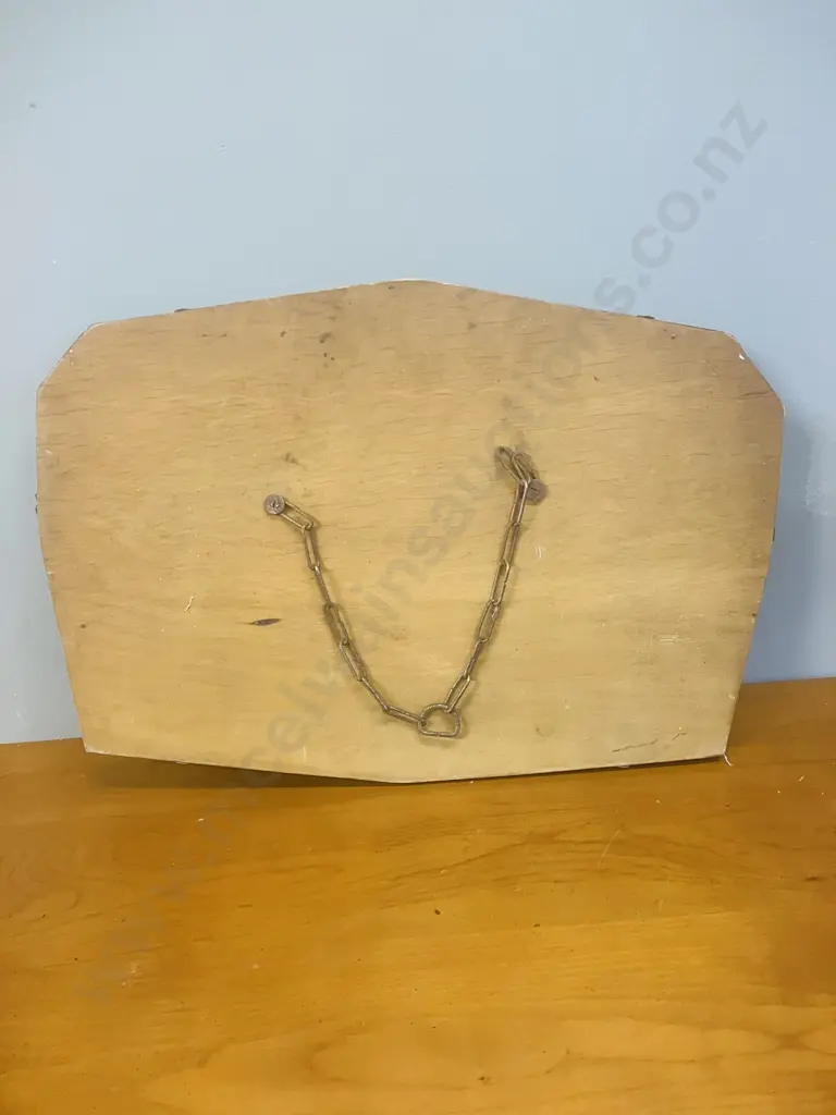 Art Deco Wall Mirror With Frosted Fishes 35.5 x 5.5cm (As Found) Image 1++