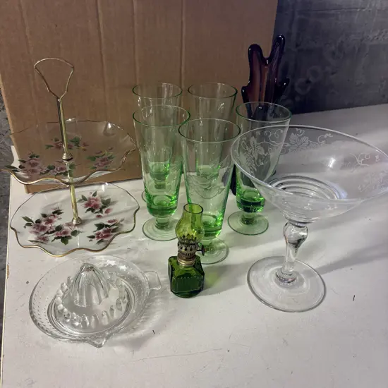 Assorted Vintage Glassware