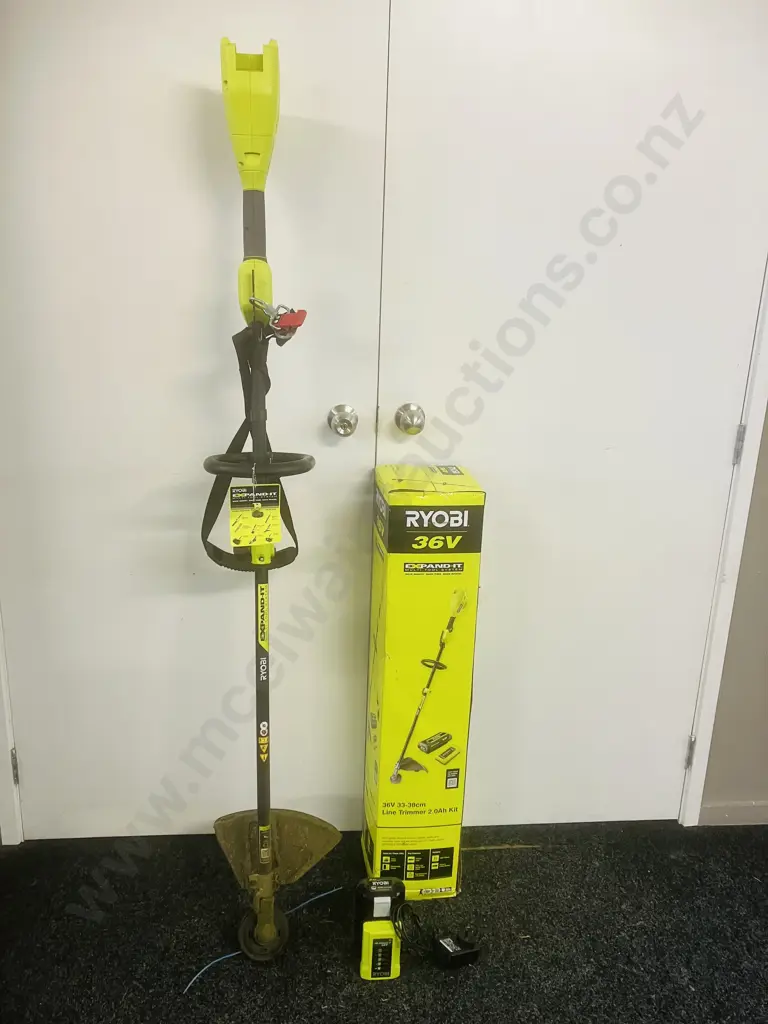 Ryobi Line Trimmer Kit - 36 Volt, 2.0Ah Battery & Charger Image 1++