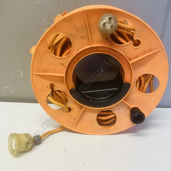 Orange Cord Storage Reel With Arlec Extension Lead