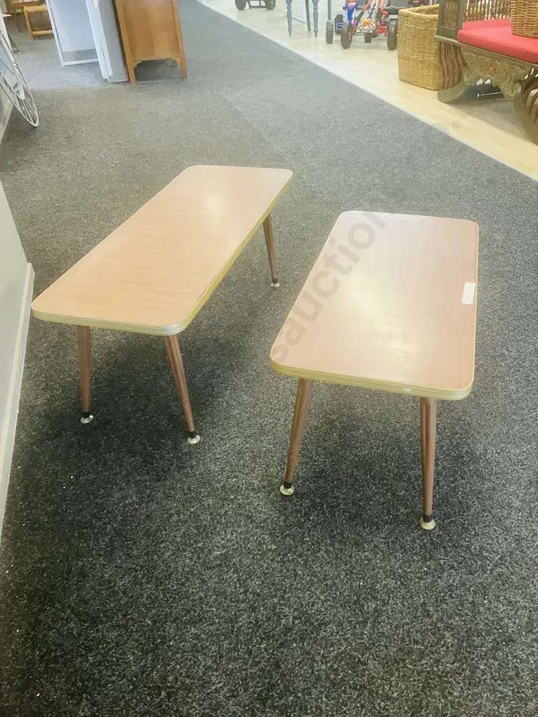 Pair of Mid-Century Formica Coffee Tables Image 1++
