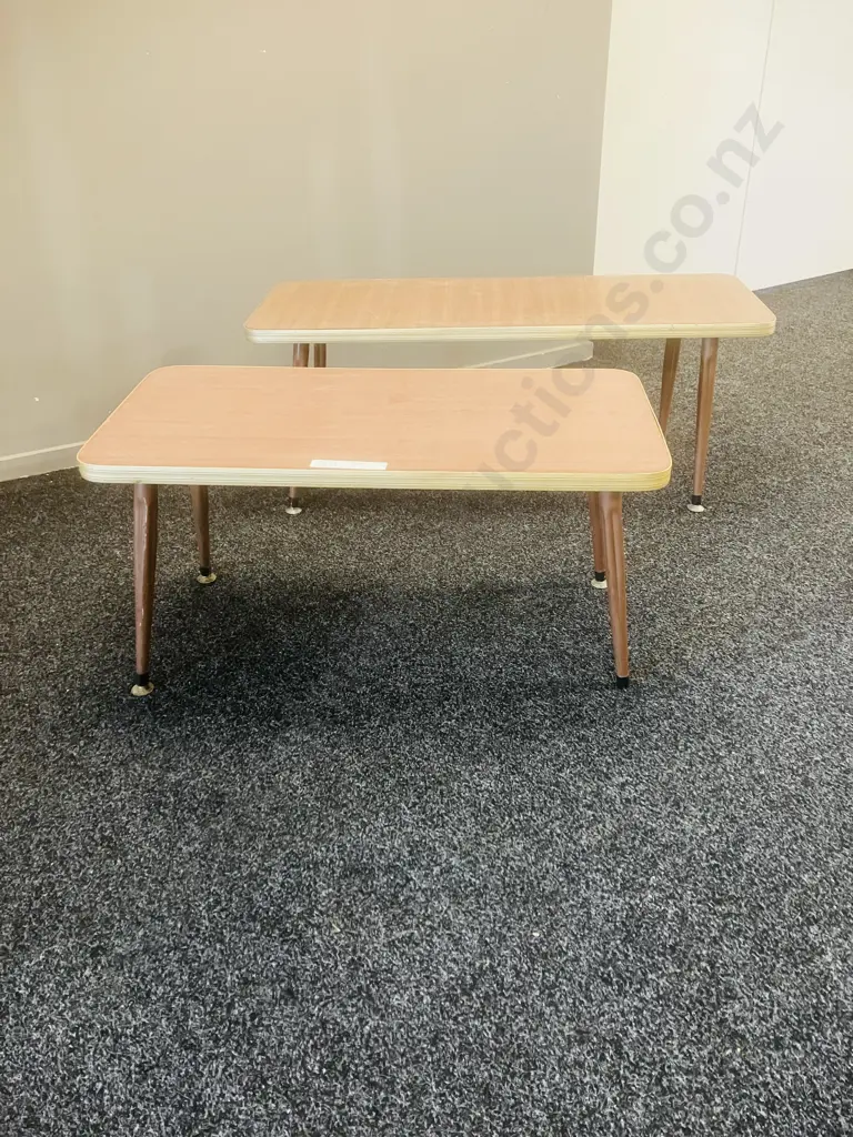 Pair of Mid-Century Formica Coffee Tables Image 1++