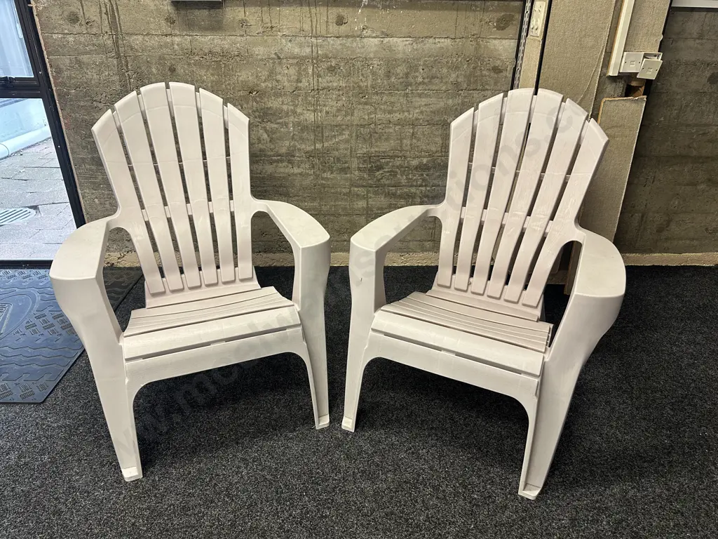 Pair Of Plastic Cape Cod Style Chairs  Image 1++