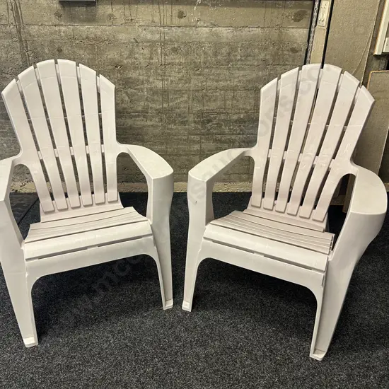 Pair Of Plastic Cape Cod Style Chairs 