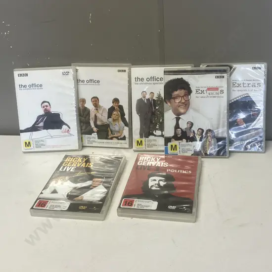 Ricky Gervais DVDs - The Office 1 & 2 With Xmas Specials, Extras 1 & 2, Politics, Animals
