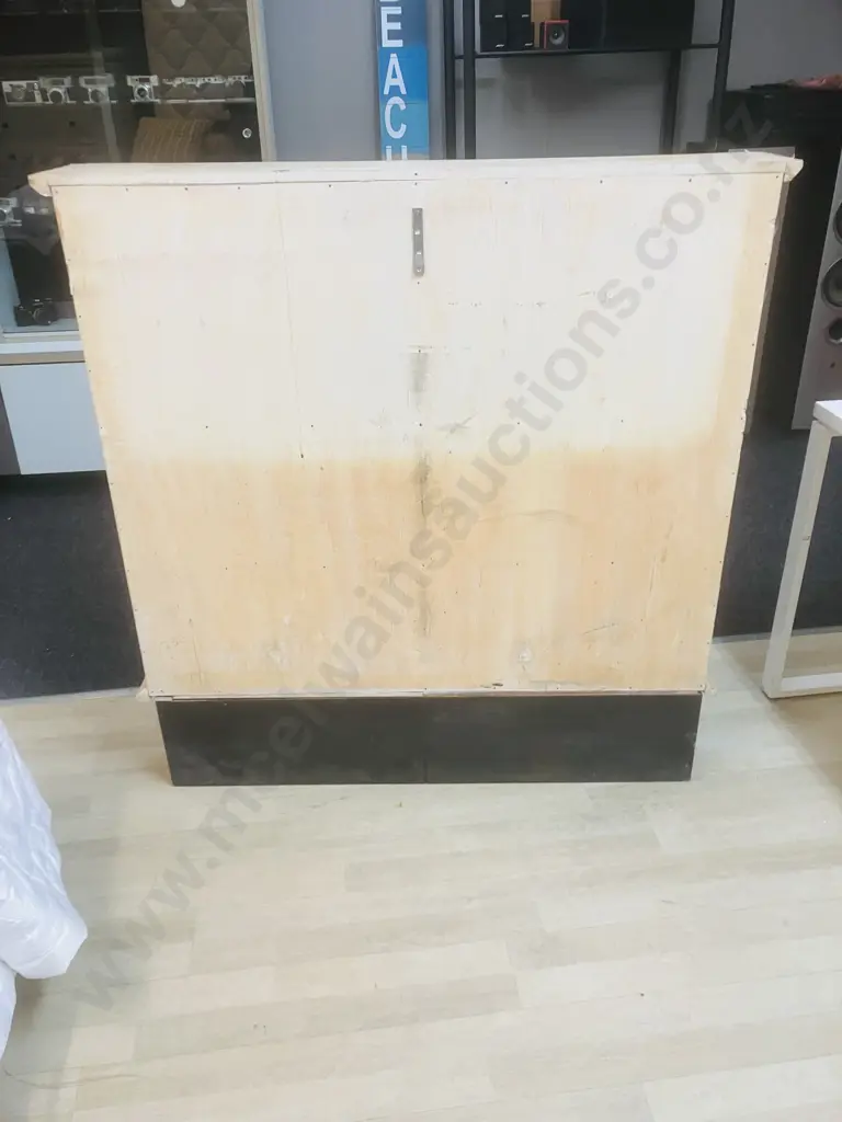 Vintage French Oak Style Whitewashed Bookcase. H122 W120 D22cm Image 1++