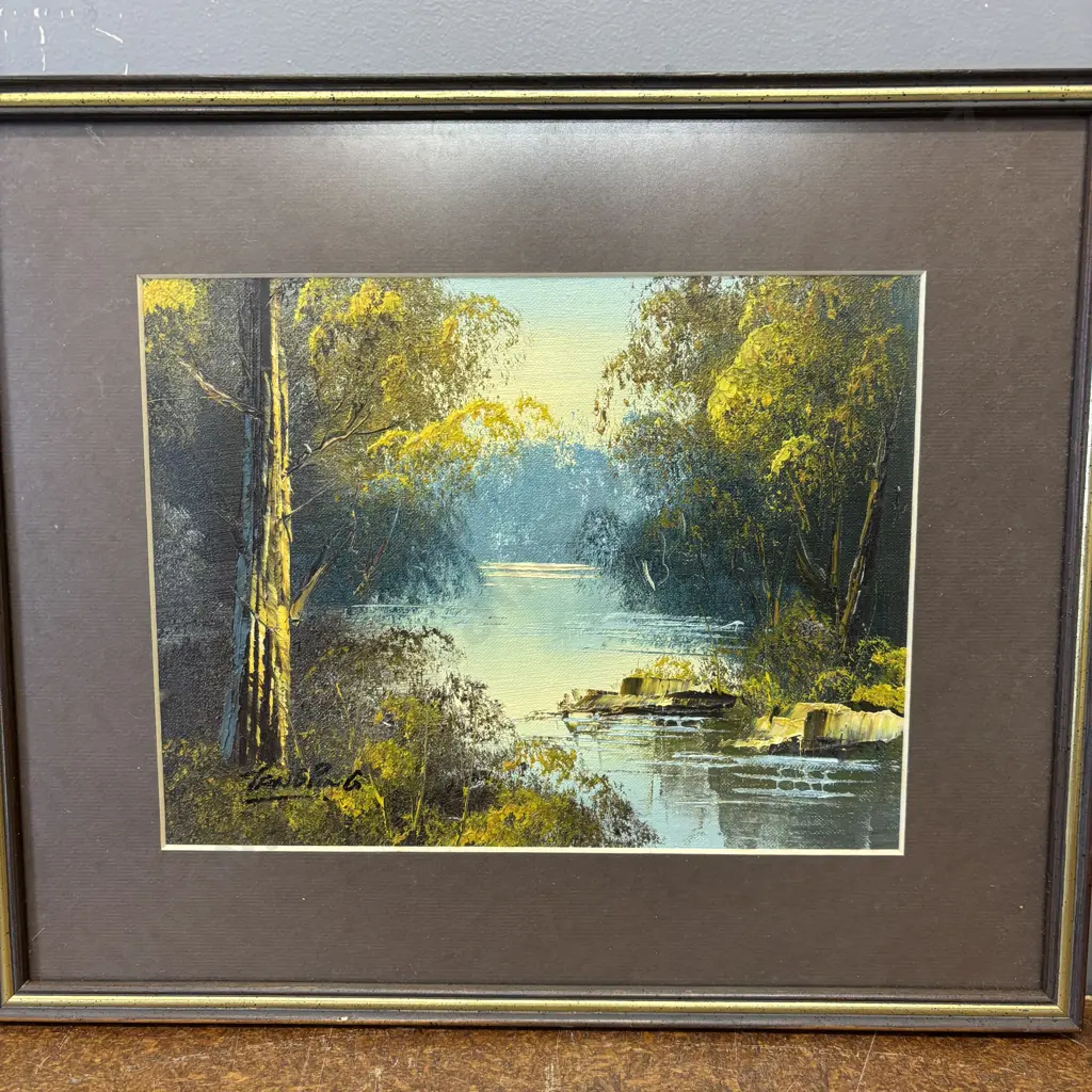 Original Framed Artwork.  Signed Tang Ping. 38.5 x 22cm incl frame Image 1++