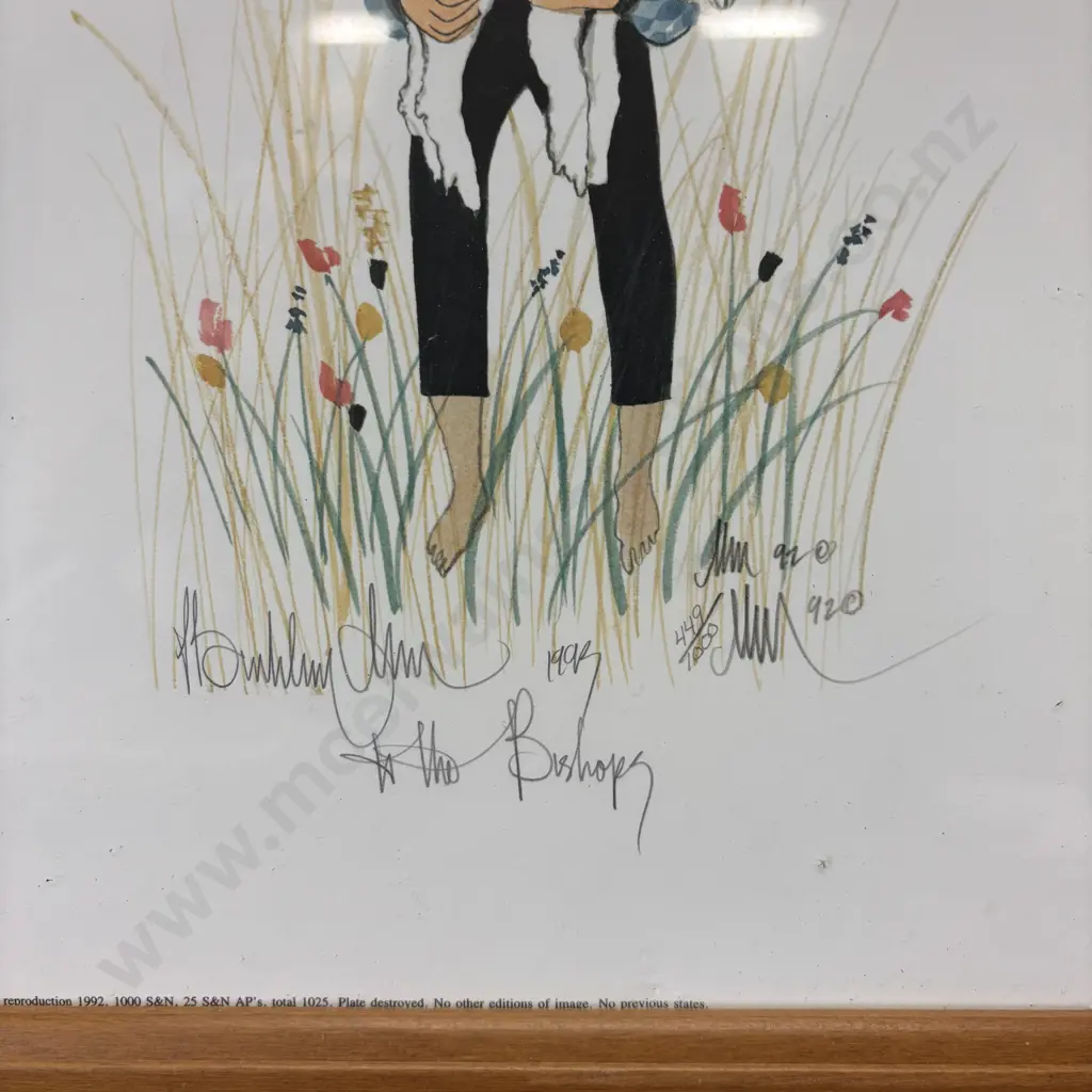 P. Buckley Moss Framed Limited Edition Artwork. Signed. 31 x 36 cm Image 1++
