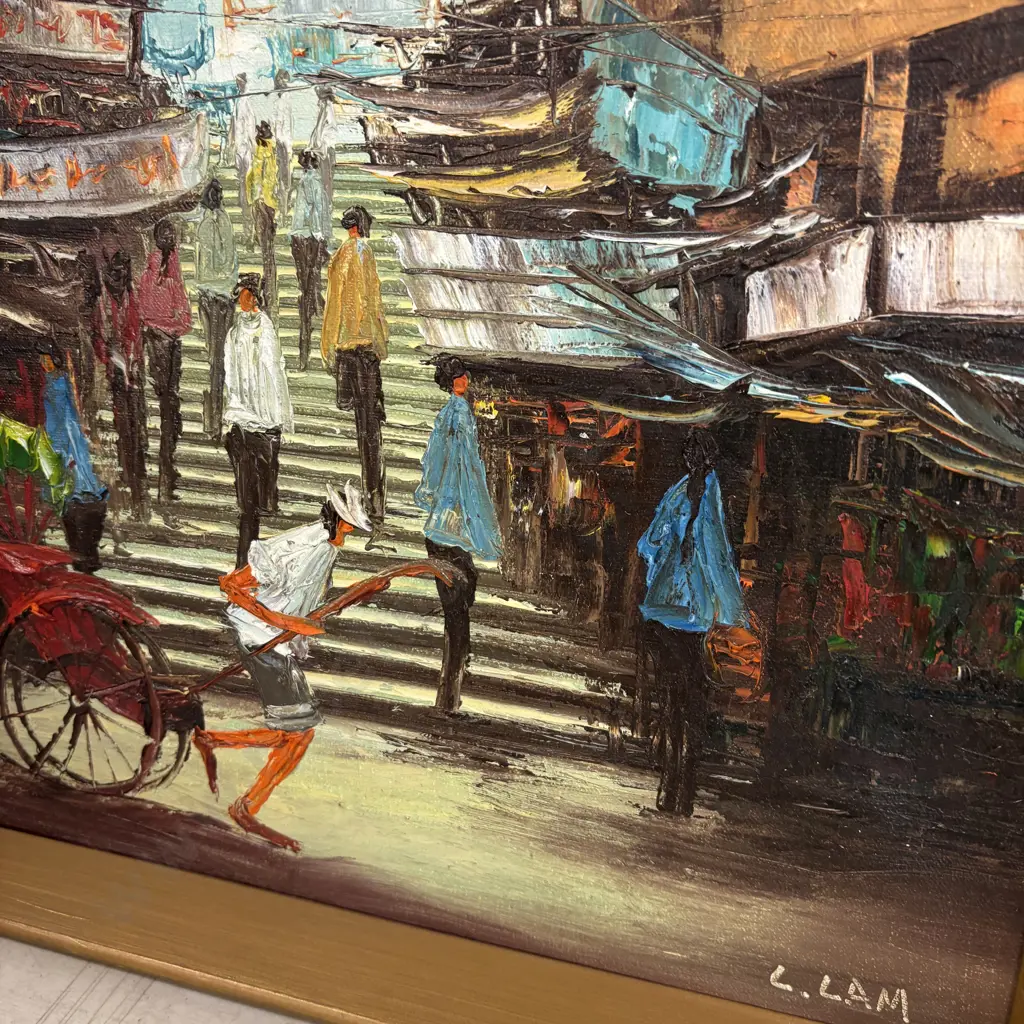 Original Signed Artwork on Canvas. Signed L Lam. 43 x 33cm Image 1++