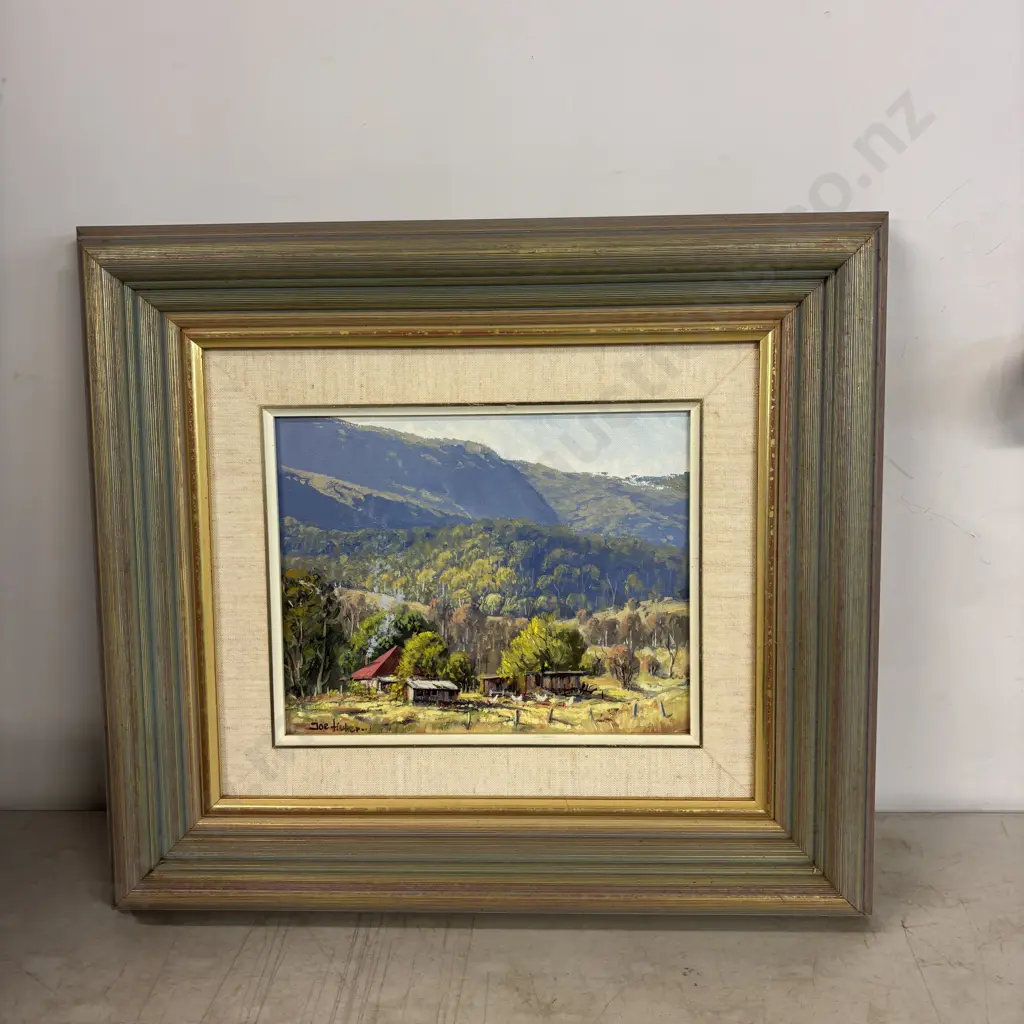 Framed Original Artwork signed Joe Huber. "Wee Jasper". 45 x 40cm incl frame Image 1++