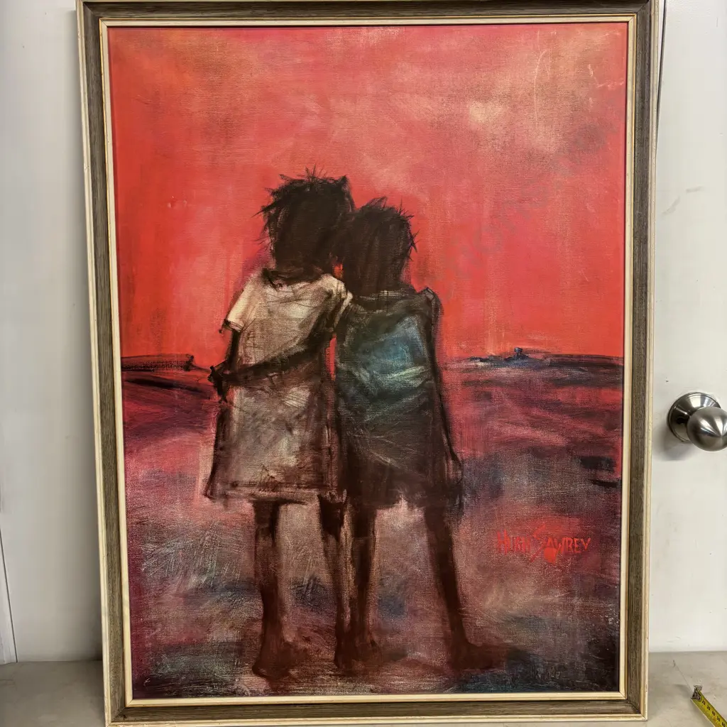 Framed Hugh Sawrey Print titled "The Children of the Never Never" 62 x 81cm Image 1++