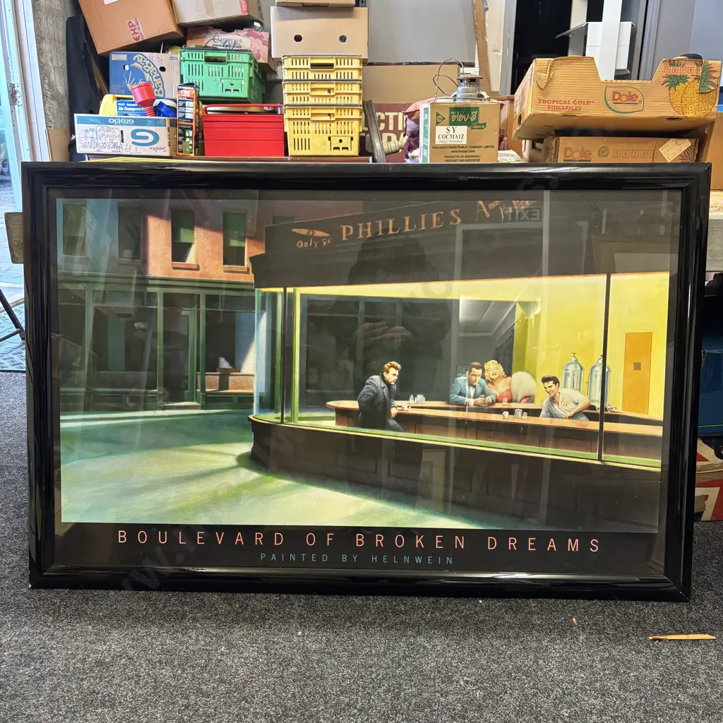 Large Framed and glazed "Boulevard of Broken Dreams" by Helnwein. 126 x 81cm Image 1++