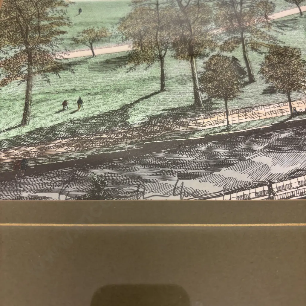 Two Framed Vintage Coloured Engravings? Signed Image 1++