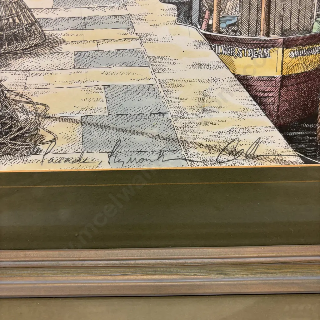 Two Framed Vintage Coloured Engravings? Signed Image 1++