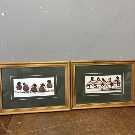 Two Duck Themed Framed Artworks by Art La May. "The Bad Boys" and "The Boys"