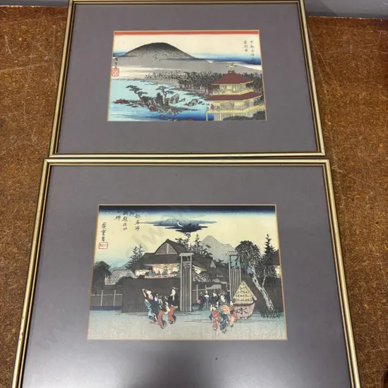 Pair of Oriental Framed and signed Artworks