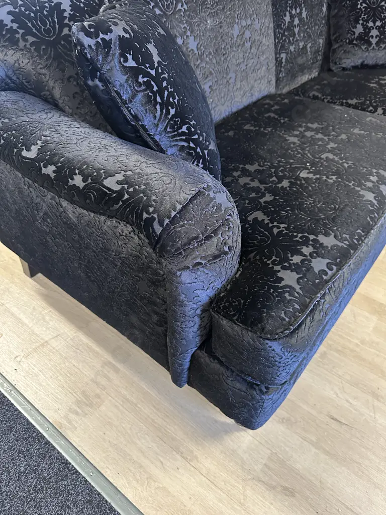 Danske Mobler Black 3 Seater Couch With Scatter Cushions Image 1++