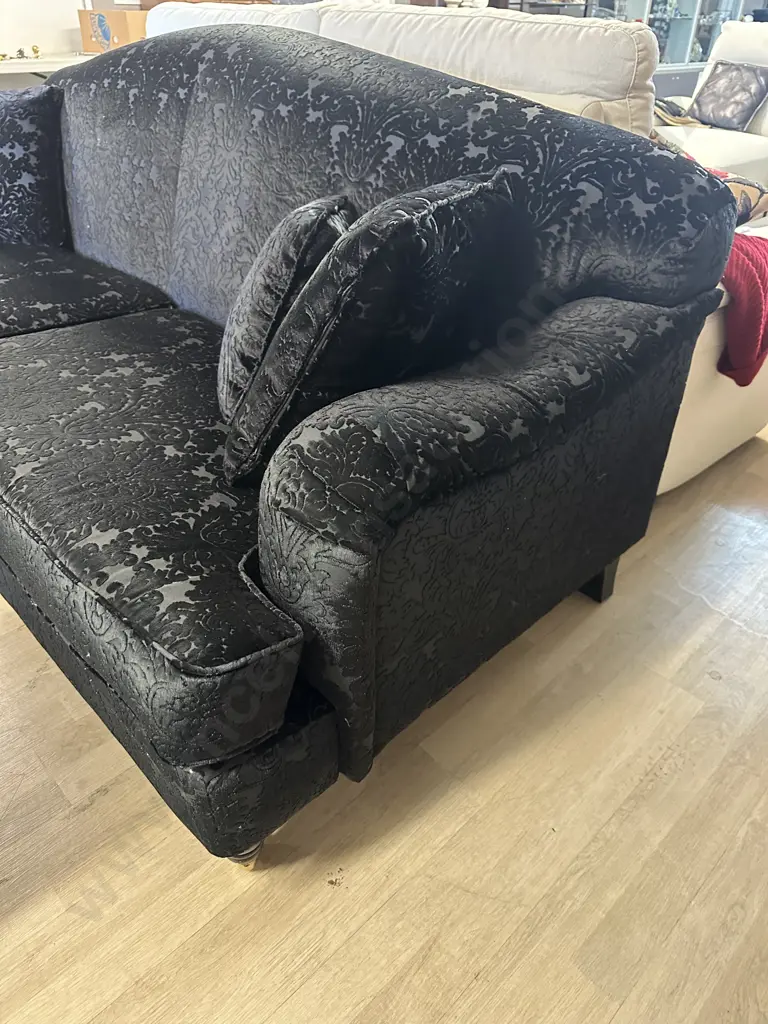 Danske Mobler Black 3 Seater Couch With Scatter Cushions Image 1++