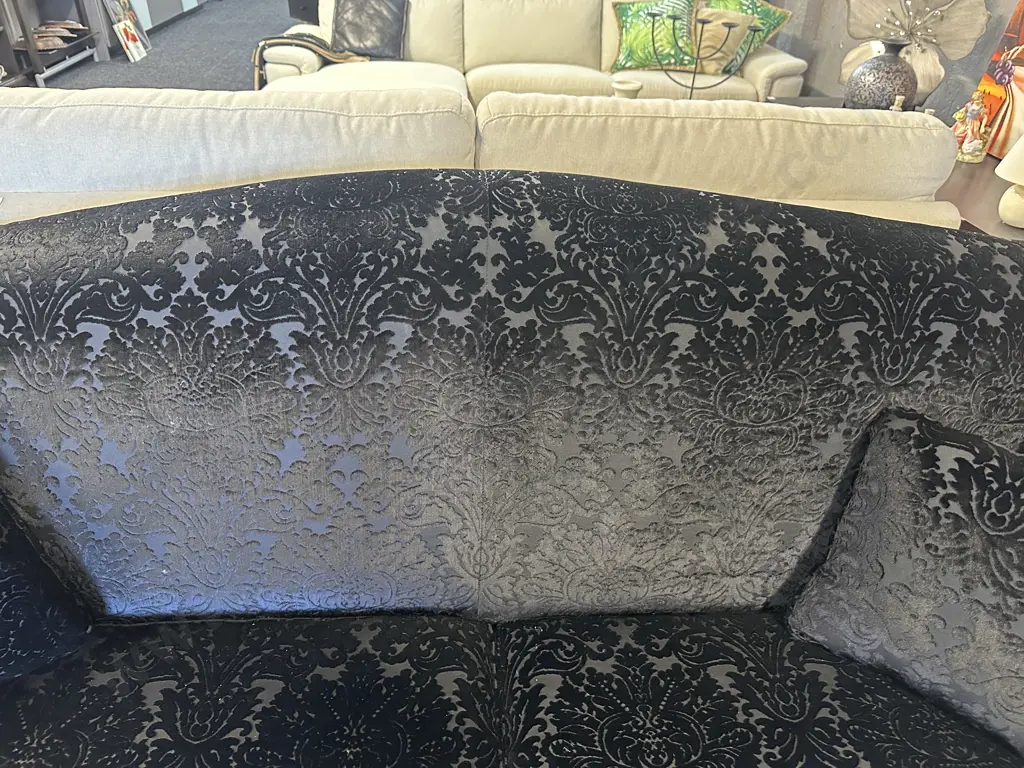 Danske Mobler Black 3 Seater Couch With Scatter Cushions Image 1++
