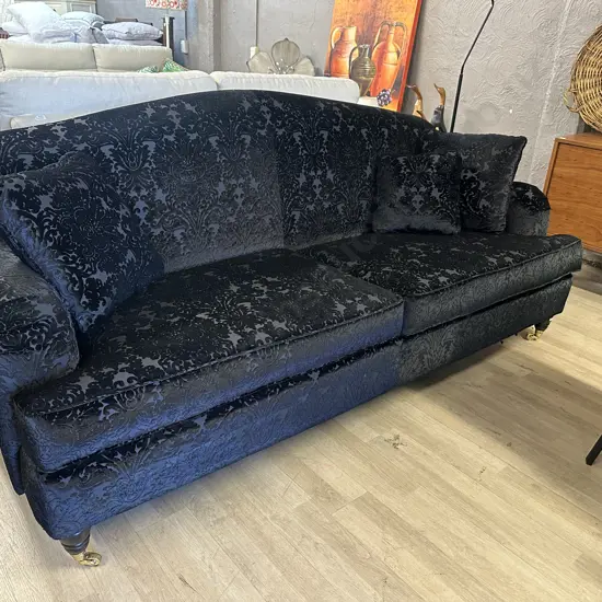 Danske Mobler Black 3 Seater Couch With Scatter Cushions