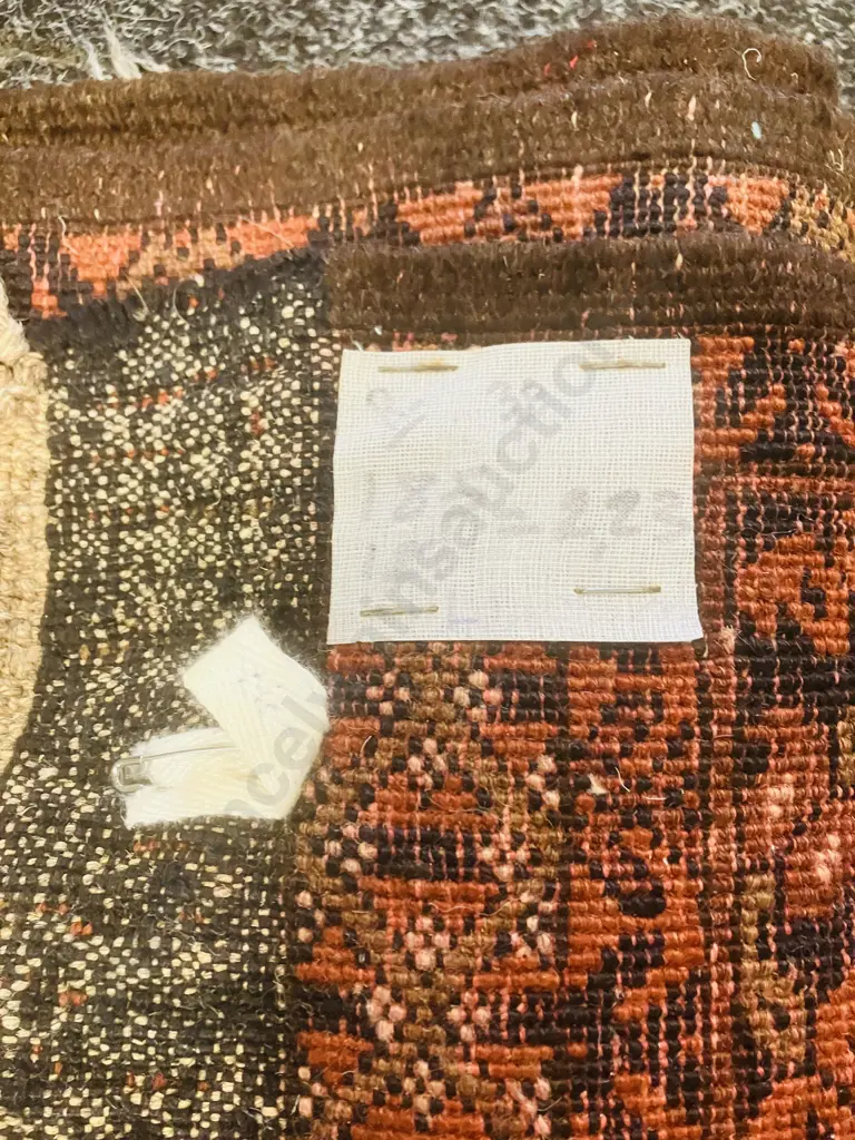 Vintage Persian Rug, Black & Terracotta Colours. 123 x 195cm Image 1++