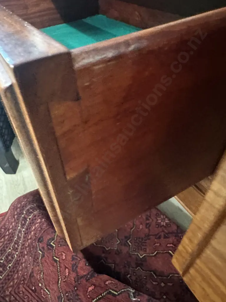 Natural Finish Rosewood Chinese Longevity Console Table. 2 Drawers H76 W106.5 D35.5cm Image 1++