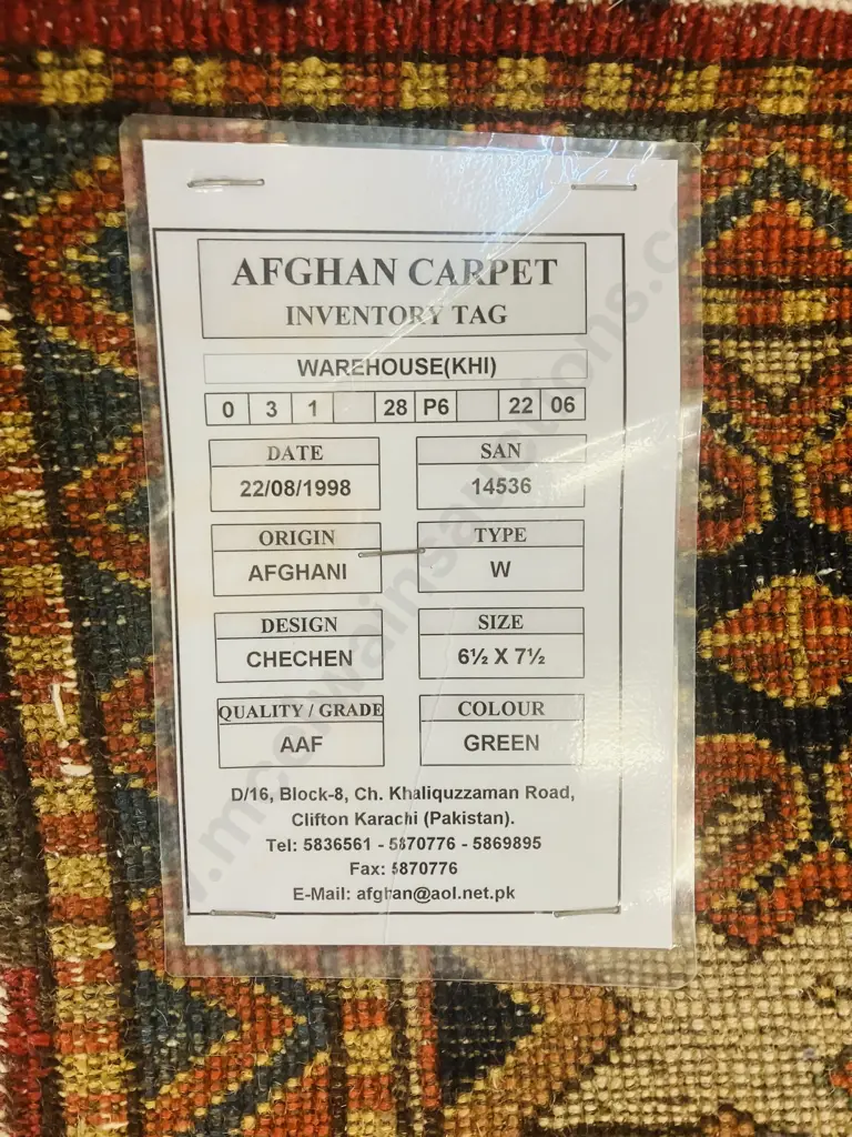 Afghani Chechen Persian Floor Rug. 230 x 197cm Image 1++