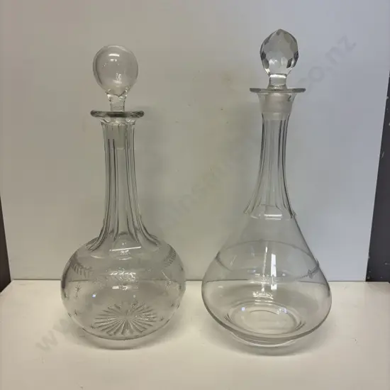 Two Vintage Crystal Decanters