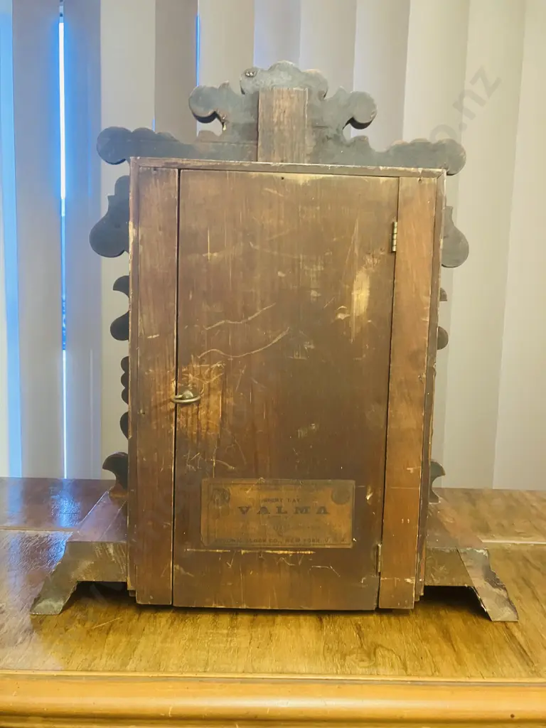 Antique Ansonia 'Valma' Gingerbread Clock - Eight Day Striking Movement With Key Image 1++