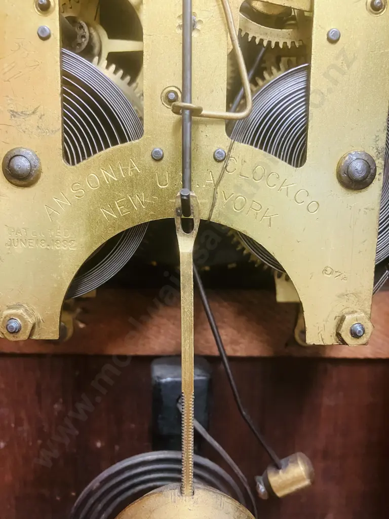 Antique Ansonia 'Valma' Gingerbread Clock - Eight Day Striking Movement With Key Image 1++
