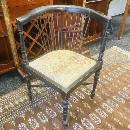 c1900 Antique Arts & Crafts Ebonized Corner Chair
