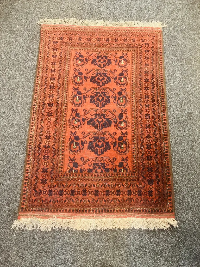 Hand-Knotted Persian Rug. Main Br. 99 x 150cm Image 1++