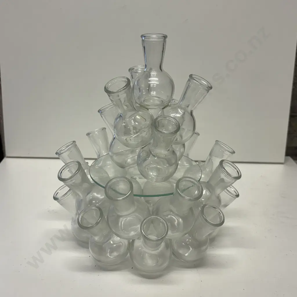 Vintage 25 bottle Beaker Floral Propagation Station. H23cm Image 1++